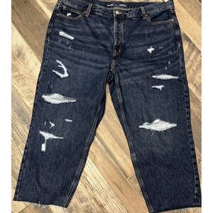 New Old Navy High-Rise Slouchy Straight Denim Ankle Jeans Cotton Size‎ 20 42x25